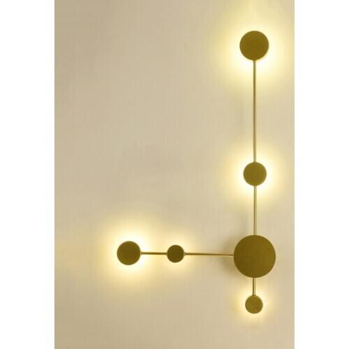 Postmodern LED Line Wall Lamp Hotel Bedroom Bedside Light Living Room Corridor Aisle Entrance Wall Sconce