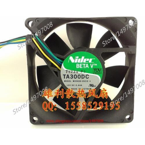Nidec M35699-35CIS DC 12V 0.44A 4-Wire 80x80x25mm Server Cooling Fan