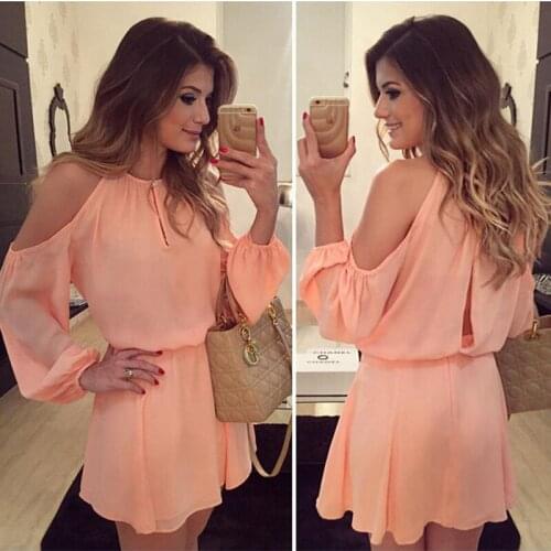 2021 Summer New Strapless Sling Long-sleeved Chiffon Top Female Harajuku Sexy Dress Mini Skirt