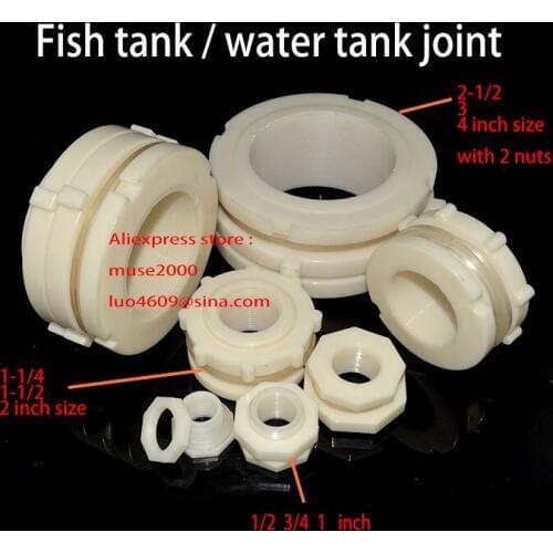 1/2 3/4 1 1-1/4 1-1/2 2 3 inch BSPT fish water tank joint inner thread connecting faucet swim pool bucket Clamp nut plastic ABS
