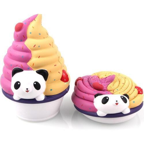 1pcs ice cream Squishy Slow Rising cake cute Squeeze anti-stress toys Simulation food Decoration pretend play kitchen toys sets