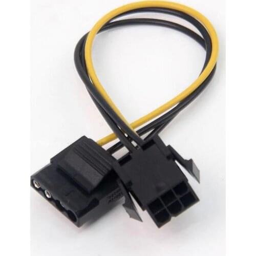 10pcs 6pin Female Graphics Card GPU to Molex IDE Dual 2 x 4pin Female to Power Supply cable PCIe PCI-e 6 pin male to 4pin Female