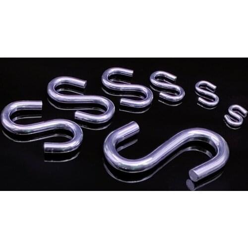 2pcs Portable Travel S Shape Heavy Duty Stainless Steel Durable Fishing Hammock Hook Hiking Camping Indoor Outdoor Professional