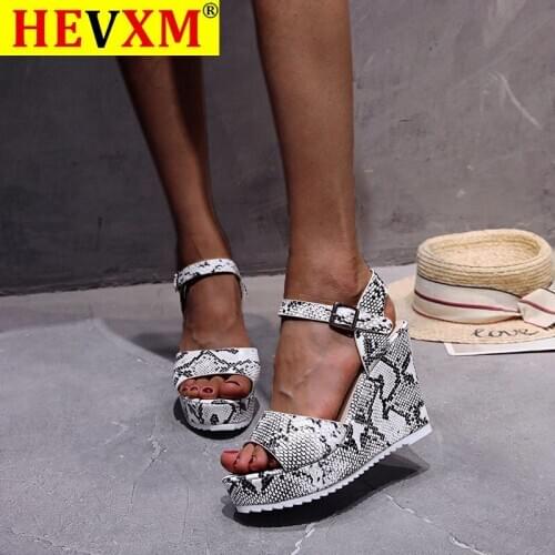 2020 New Ladies Platform Gladiator Sandals Hot Colorful Wedges Summer Women Party Wholesale Shoes Woman Snake Heel Height