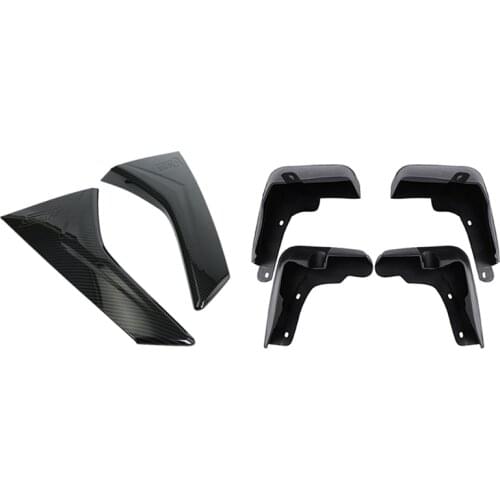 2x Rear Window Side Spoiler Wing Strip for Subaru XV 2018-2020 & 4x Splash Guards Front Rear Mud Flaps Mudguards Fender