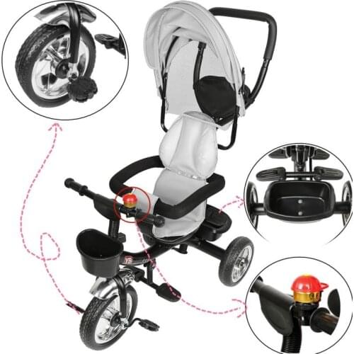 4 In 1 Infant Tricycle Folding Rotating Seat Baby Stroller 3 Wheel Bicycle Kids Bike Stroller Toddler Baby Trolley Supplies HWC