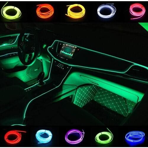 5 In 1 With 6 Meter Ambient Led Car Interior Light Strip HOT 6M RGB Fiber Optical Atmosphere Lamps Car Interior Ambient Light