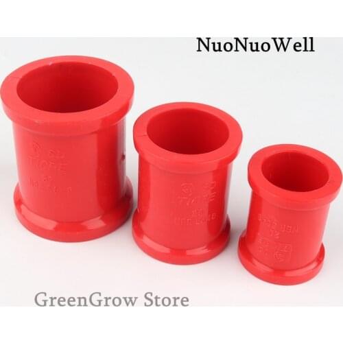 50/20/5pcs Red PVC Direct Connector Aquarium Fish Tank Fittings PVC Socket Joint Garden Irrigation Water Pipe Connectors