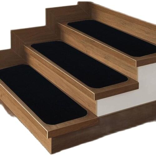 7Pcs Set Self-adhesive Stair Treads Freely-Cut Non-slip Rugs Stair Mats Pads Carpet Velor Stair Tread Mat With Non-Slip Base