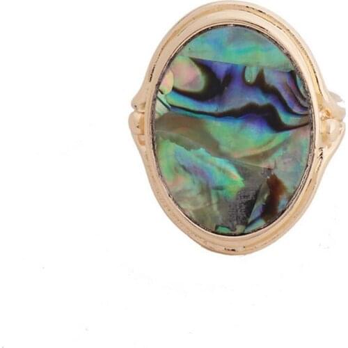 Abalone Shell Vendor Oval Abalone Shell Rings for Women Oval Abalone Rings Mother Gift Abalone Shell Rings Small Wholesale