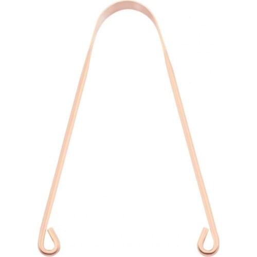 Arc Surface Tongue Cleaner Anti-Slip Handle Smooth Oral Health Care Copper Tongue Scraper for Adults Tongue Brush