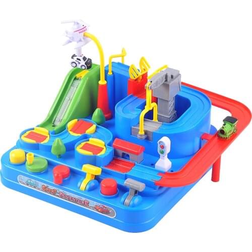 Car Adventure Track Toys for Boys Track Adventure Brain Table Games Rail Cars Mechanical Parking Lots Children Xmas Gifts