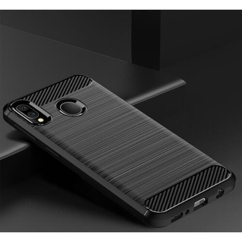 For Samsung Galaxy M20 Case Soft Silicone Brushed Carbon Fiber For Samsung Galaxy M10 M30 Rugged Armor Phone Cases Cover