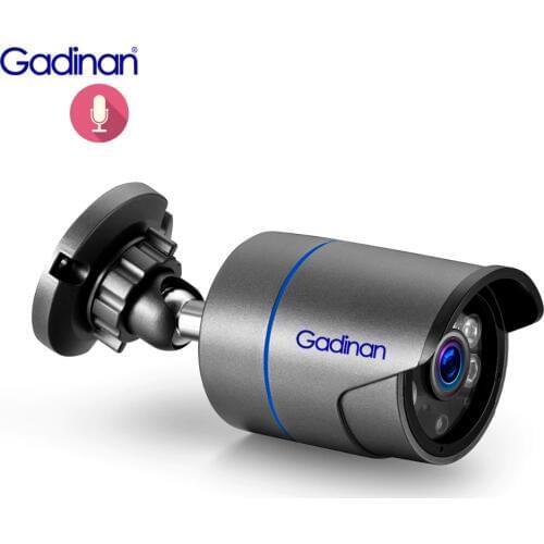 Gadinan H.265 Security IP Camera POE 3MP Audio Recording Outdoor Metal Waterproof CCTV Camera P2P Video Home Surveillance ONVIF