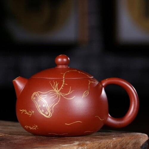 Yixing are recommended by the assistantengineer Zhou Guojun all hand travel BingDi lotus purple sand teapot tea gifts