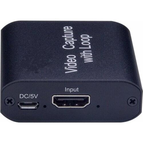 HDMI-compatible Video Capture Card Aluminum Alloy USB To HDMI-compatible with Loop Out HD Video Capture Card Support 4K*2K