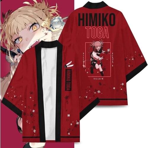 Japanese Anime Kimono Cosplay Costume My Hero Academia HIMIKO TOGA Women Men cardigan Student Trendy Coat Cloak Loose