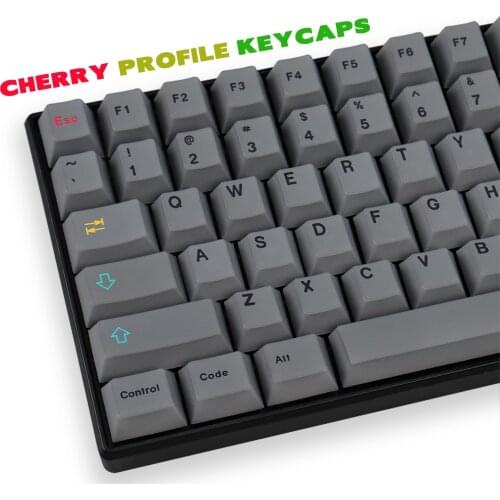 PBT DYE-SUB Cherry Profile Keycaps 129 Keys GMK Dualshot Theme Keycap For Mechanical Gaming keyboard Grey Key Caps