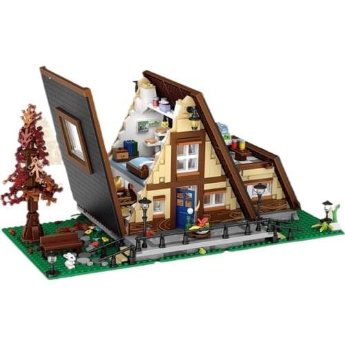 LOZ 1037 New Small Town Wooden House Educational Building Block Mini Particle Inserting Building Block Toys For Children