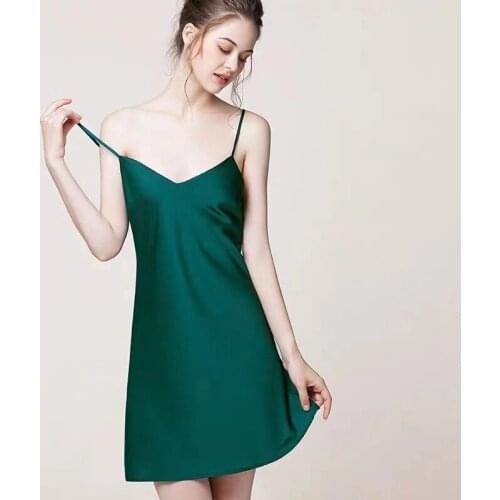 Plus Size XXL Summer Ladies Home Nightdress Lounge Sleep Shirt Ice Silk Mid Length Womens Nightgown Chemise Sleepwear Night Gown