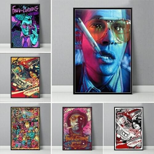 Hot Fear And Loathing In Las Vegas Classic Movie Posters And Prints Canvas Painting Pictures On The Wall Abstract Home Decor