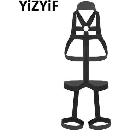 Harness Men Belt Halter Neck Lingerie Elastic Full Body Chest Harness Straps With Leg Garter Straps Cosplay Costume Clubwear