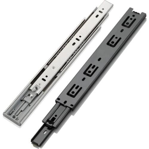 Drawer track drawer slide three rail drawer guide rail slide rail furniture hardware fittings, slipway 2 pieces