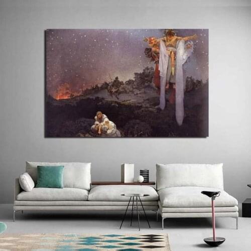 Wall Art Modular Alphonse Maria Mucha Canvas Home Decor Character Pictures HD Printed Slavic People Paintings Living Room Framed