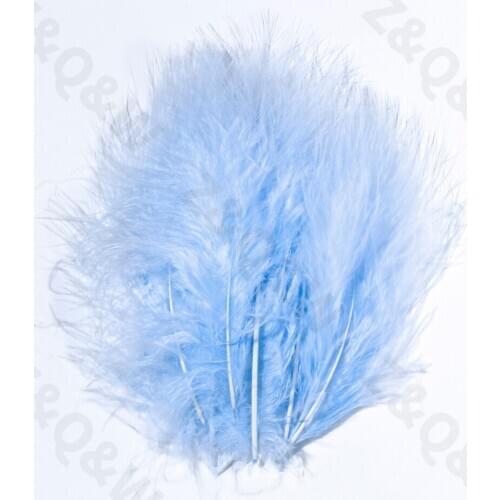 Natural 10-15CM turkey full down feathers 4-6 inches dyed light blue 100-500 DIY crafts jewelry dream catcher accessories