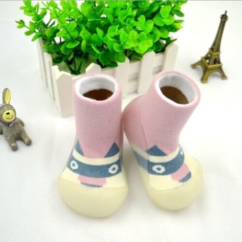 Boy Girl Baby Socks Newborn Cute Floor Boots Socks Kids Winter Warm Rubber Sole Anti slip Inside Floor Socks