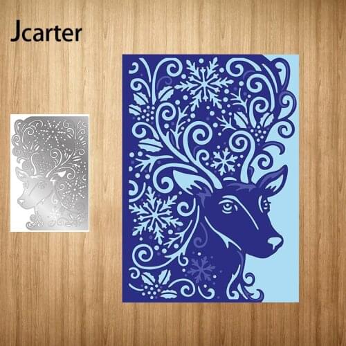 2021 New Design Metal Cutting Dies Deer Flowers Vine Craft Scrapbooking Handmade Knife Mould Blade Punch Stencils Dies Cut Model
