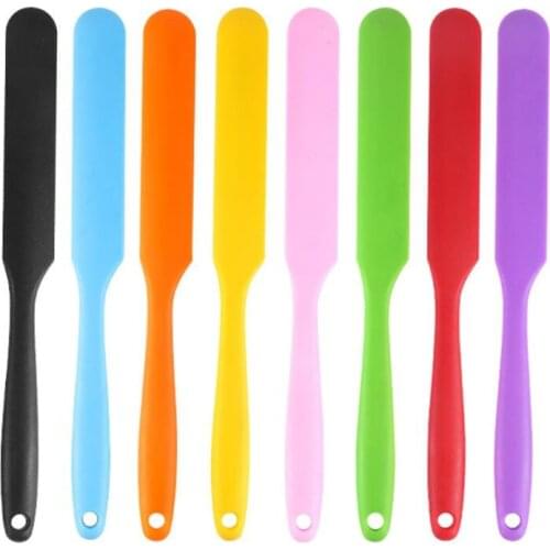 Long Handle Silicone Spatula Heat Resistant Flexible Non-Stick Slim Spatula Cake Cream Mixer Scraper Jars Blender Baking Tools