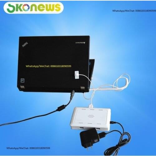 Remote control notebook laptop security alarm display system 4 6 8 port main host with sensor cable