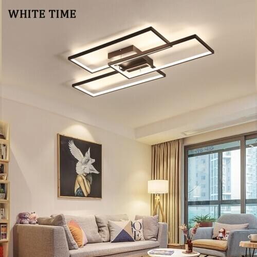 Modern Led Chandelier Black White For Living room Dining room Bedroom Home Decoration Indoor Lighting Chandelier Lamp Dimmable