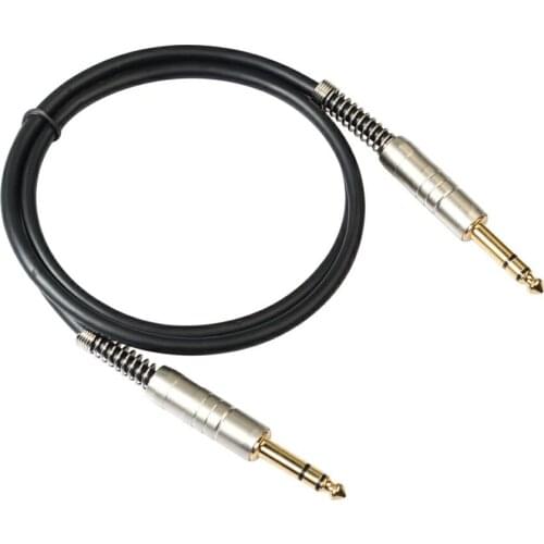 6.35mm Male To Male Stereo Audio Cable With Metal Housing For Electric Guitar Microphone Power Amplifier Sound Combination