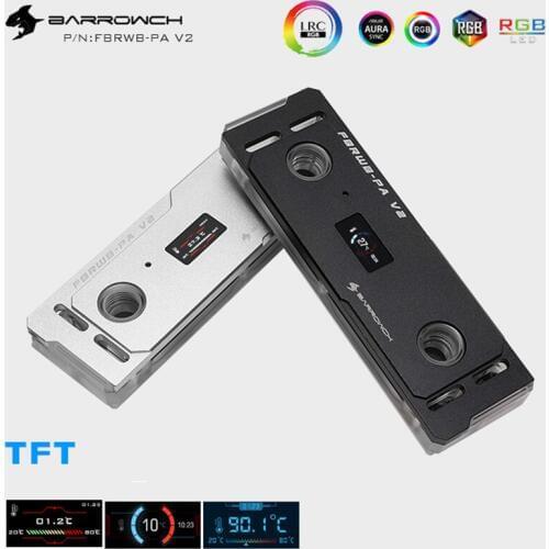 Barrow RAM Water Blocks OLED Digital Display Temperature dynamic color screen Standard With RAM water Cooling Armors BRWB-PA V2