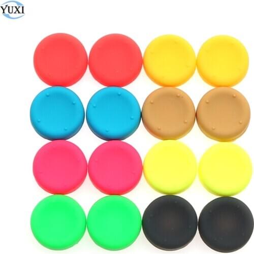 YuXi 2pcs Red Blue Green Thumb Stick Grip Cap Joystick Cover For Nintend Switch Lite NS Joy-Con Controller Thumbstick Case