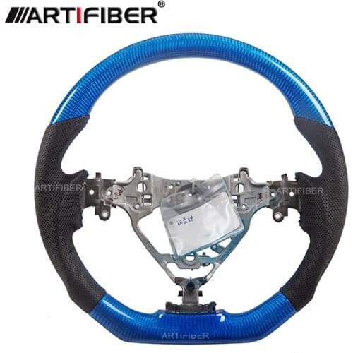 100% Real Carbon Fiber Blue Steering Wheel for TOYOTA Supra A90