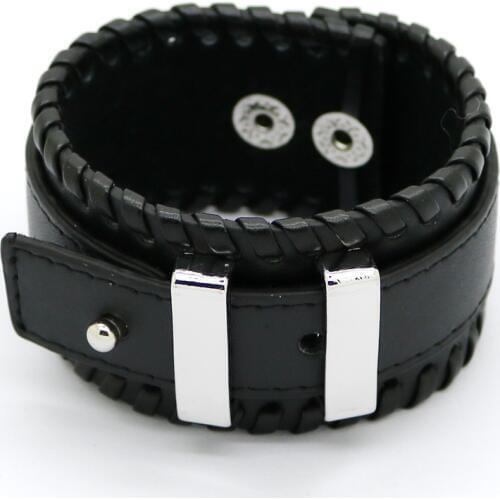 2020 High-Quality Fashion Jewelry Double Leather Bracelet Best Gift Bracelet Vintage Punk Mens Leather strap Bracelet Pulseir