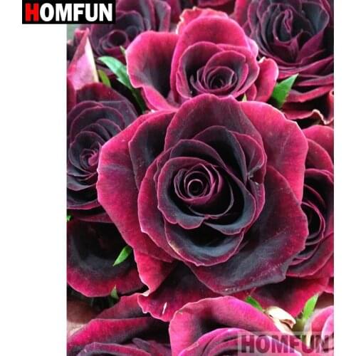 HOMFUN 5D DIY Diamond Painting Full Square/Round Drill "Big flower" 3D Embroidery Cross Stitch gift Home Decor A01841