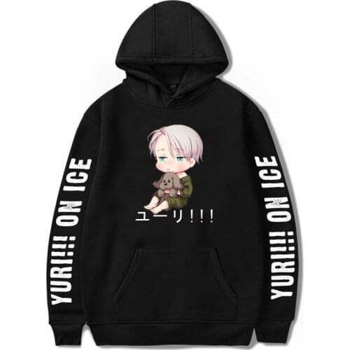 Anime Yuri! On Ice Hoodies Manga Printed Unisex Fashion Hooded Sweatshirt Streetshirt Pullover Harajuku Tops Clothing Men/Women