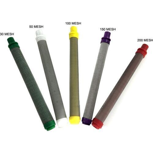 Free shipping 5 pcs Airless paint sprayer gun filter30,50,100, 150,200 mesh insert type painting spare parts