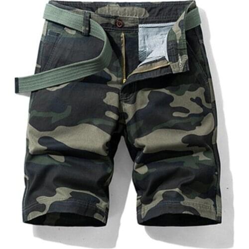 2021 Summer Mens Military Cargo Shorts New Casual Cotton Male Loose Multi-Pocket Homme Breeches Bermuda Short Pants Trousers
