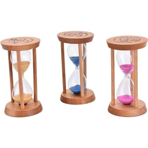 2021 New 3 Mins Wooden Frame Sandglass Sand Glass Hourglass Home Kitchen Timer Clock Decor Gift