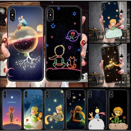 Cartoon The Little Prince Phone Case For iphone 5 5S SE 2 6 6S 7 8 11 12 Mini Plus X XS XR Pro Max black 3D hoesjes luxury coque
