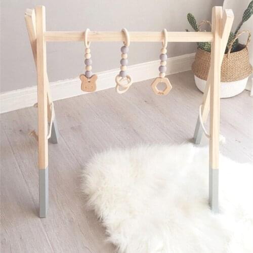Wooden Baby Room Decor Play Gym Toy Wood Nursery Sensory Toy Gift Infant Room Clothes Rack Accessories Photography Props toys