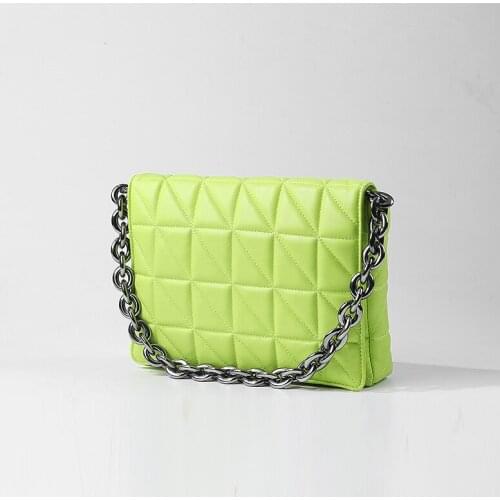 Designer Quilted Lady Handbags Quality Pu Leather Messenger Bag Small Flap 2022 Luxury Brands Thick Chain Women Shoulder Bags