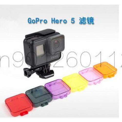 Gopro 5 Diving Filter Yellow Red Purple Grey Orange Pink Dive Filtors Lens Protector For Go pro Hero 5