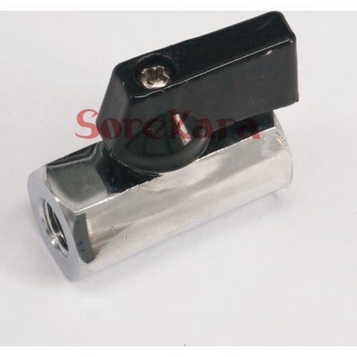 Chrome Plated Mini Brass Ball Valve 1/8" BSP Female to 1/8" BSP female Thread
