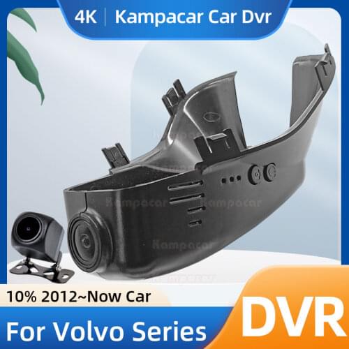 Kampacar Dashcam VLV01-D For Volvo S60 S60L S80 S80L XC70 XC60 D5 V60 D6 R design black roof 2011 To 2020 Y Wifi Car Dvr Camera